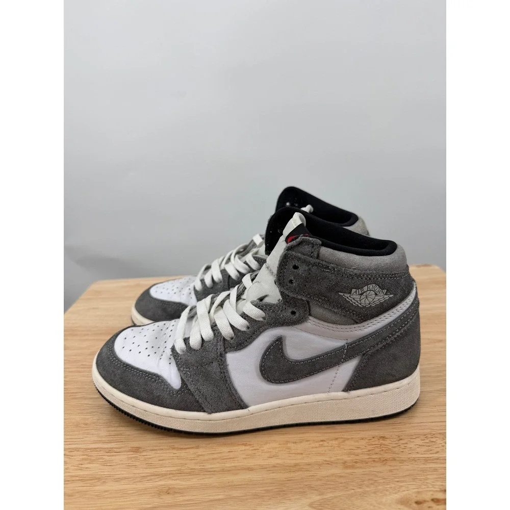 Nike Air Jordan 1 Retro High OG GS Washed Black Suede Sneaker Size 5Y FD1437-051
